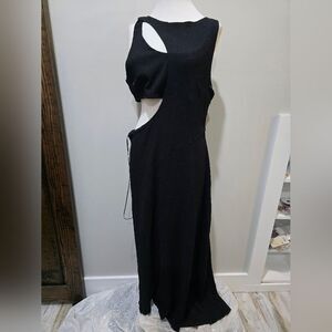 Topshop Cutout Asymmetrical Size 12 Black NWOT